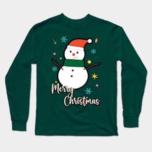 MERRY CHRISTMAS - SNOWMAN Long Sleeve T-Shirt